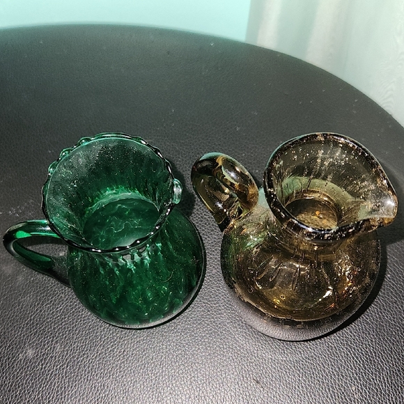 Set of Two Vintage Glass Pitchers - Picture 2 of 2